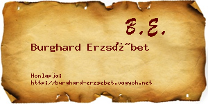 Burghard Erzsébet névjegykártya